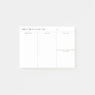 Brain Dump, um Post-It-List zu erstellen Post-it Klebezettel