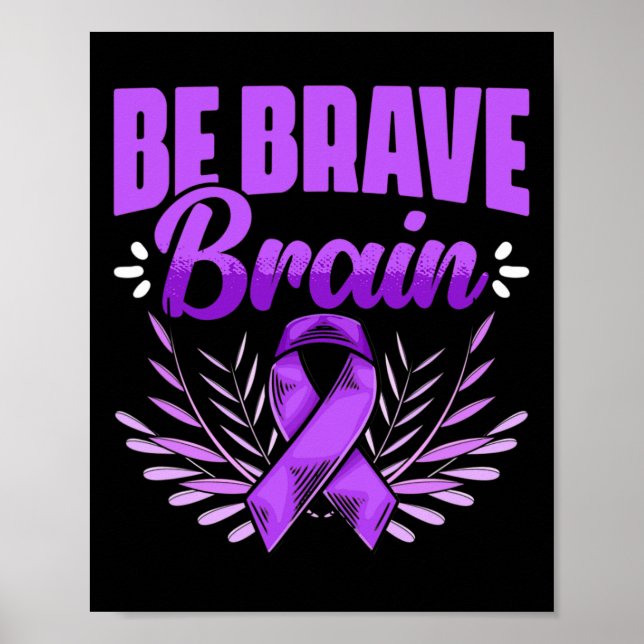 Brain - Epilepsy Survivor Epilepsie Bewusstsein Poster (Vorne)