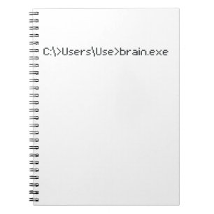 Brain.exe Fun Coder Programmierer-Computer Notizblock
