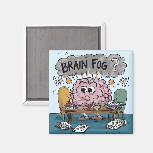 Brain Fog Magnet (Vorderseite/Rückseite)