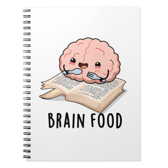 Brain Food Funny Anatomy Pun Notizblock (Vorderseite)