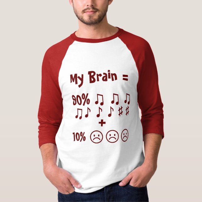 Brain Formula: Funny Zitat Raglan T-Shirt (Vorderseite)