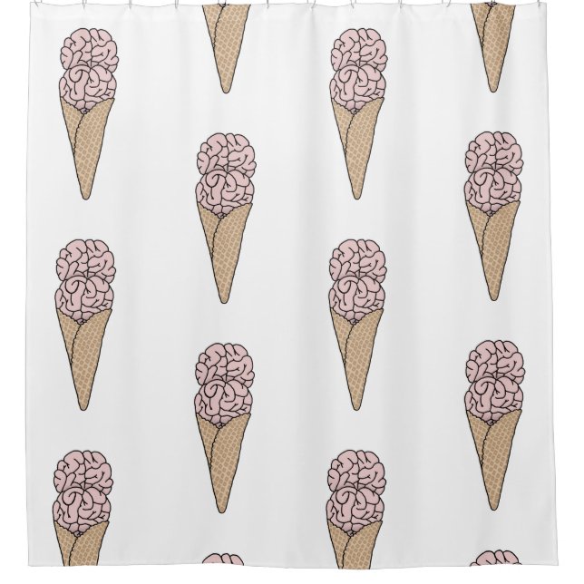 Brain Freeze Ice Creme Duschvorhang (Vorderseite)