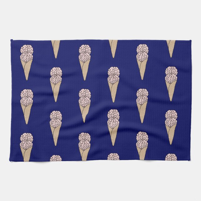 Brain Freeze Ice Creme Geschirrtuch (Horizontal)