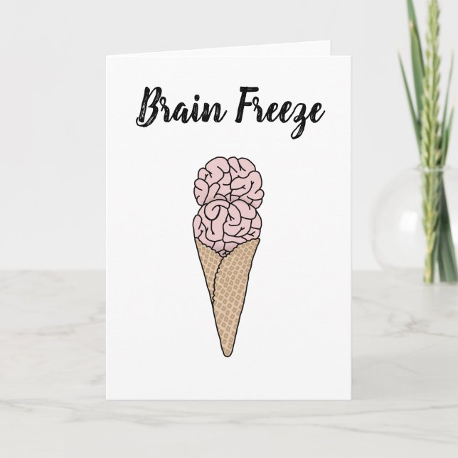 Brain Freeze Ice Creme Karte (Vorderseite)