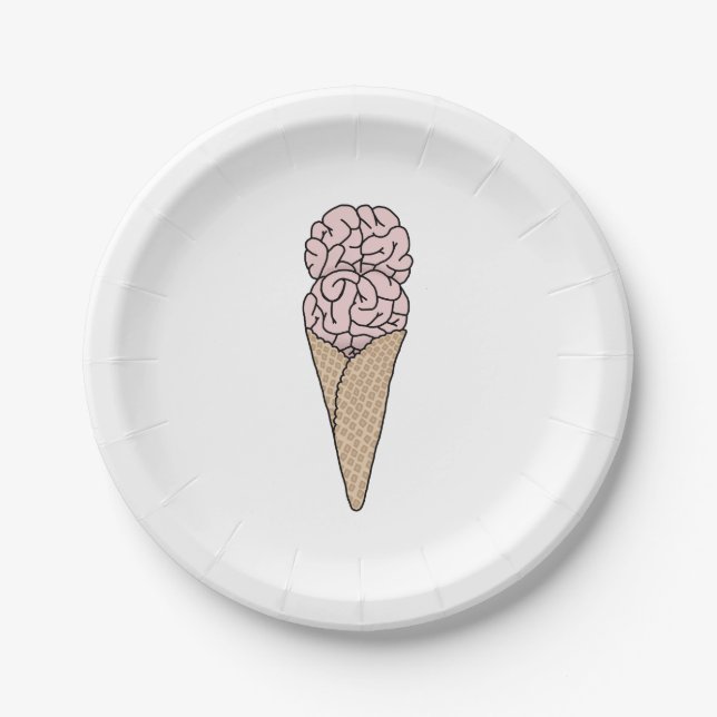 Brain Freeze Ice Creme Pappteller (Vorderseite)