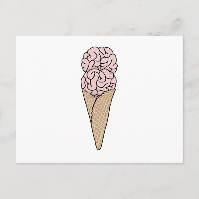 Brain Freeze Ice Creme Postkarte (Vorderseite)