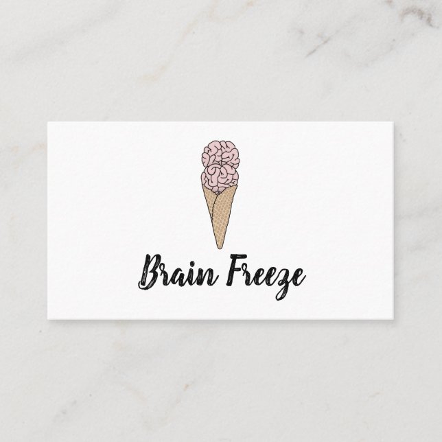 Brain Freeze Ice Creme Visitenkarte (Vorderseite)