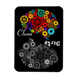 Brain Gears Clean Dirty Flexible Magnet