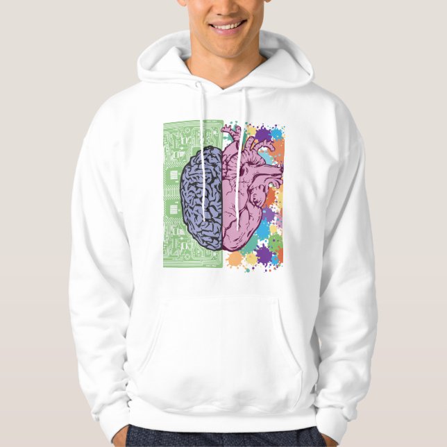 brain heart balance emotion hoodie (Vorderseite)