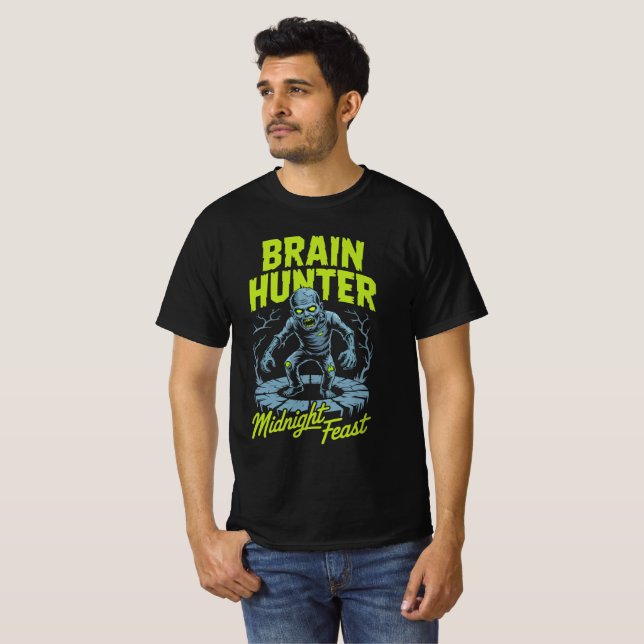 Brain Hunter Zombie Halloween Tee (Vorne ganz)