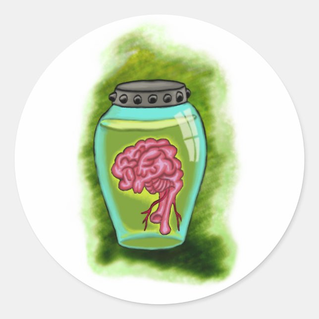 Brain Jar Sticker (Vorderseite)