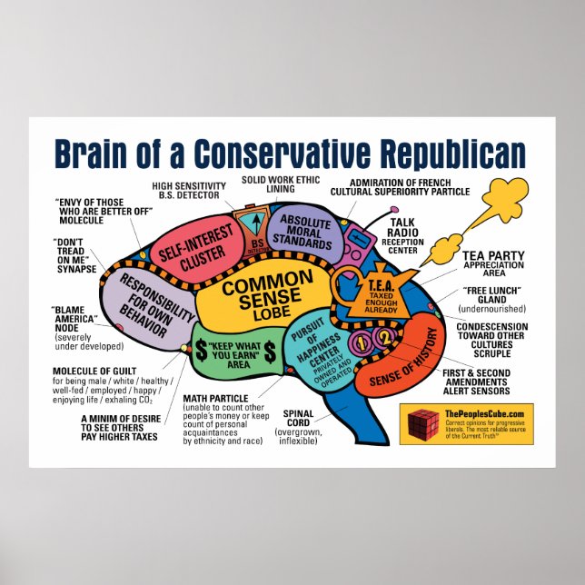 Brain Map - Kapitalistische Republikaner Poster (Vorne)