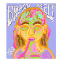 Brain Melt Graphic Print