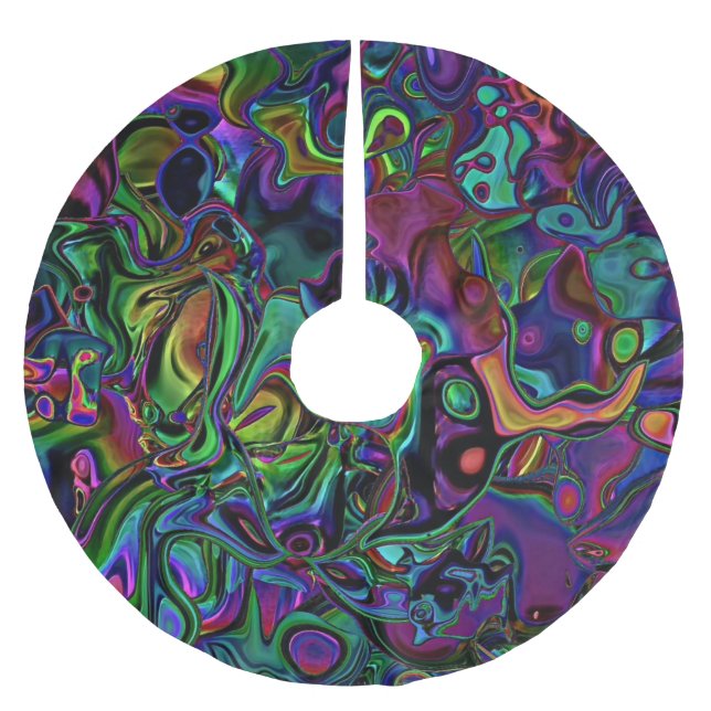 Brain Melt Polyester Weihnachtsbaumdecke (Vorderseite)