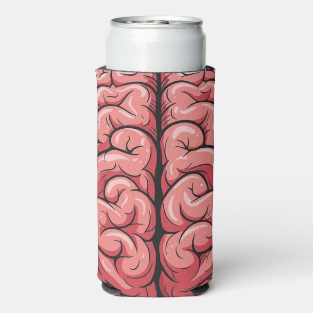 Brain Pattern Foam Can/Bottle Cooler Selters Dosenkühler (Seltzer Rückseite)