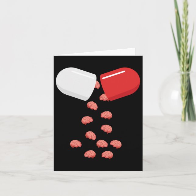 Brain Pill - Placebo-Aufkleber Karte (Vorderseite)
