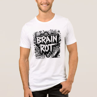 Brain Rot Graffiti | Kunst in Schwarz & Weiß Tri-Blend Shirt