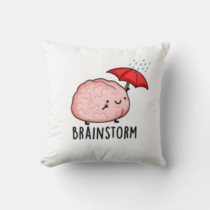 Brain Storm Funny Anatomy Pun Kissen