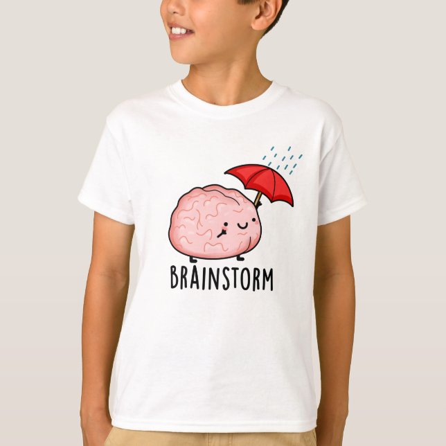 Brain Storm Funny Anatomy Pun T-Shirt (Vorderseite)