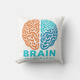 Brain Technology - Split Hemispheres Mind Kissen
