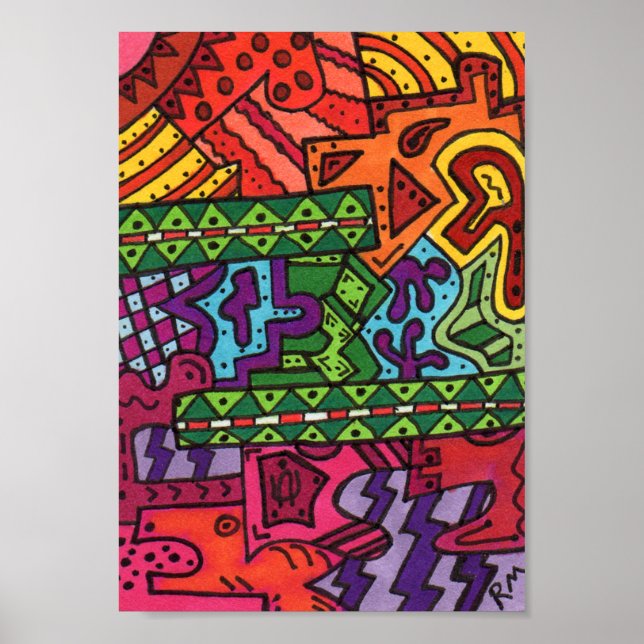 Brain Terrain #36 Abstract Art Mini Poster (Vorne)