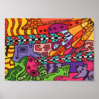 Brain Terrain #37 Abstrakt Art Mini Poster