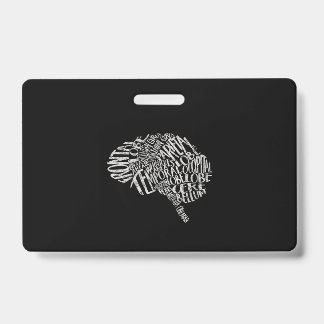 Brain Typography RN Neuroscience Ausweis