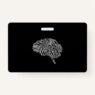 Brain Typography RN Neuroscience Ausweis