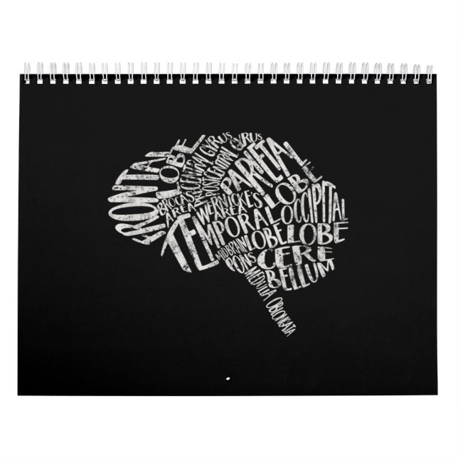 Brain Typography RN Neuroscience Kalender (Titelbild)