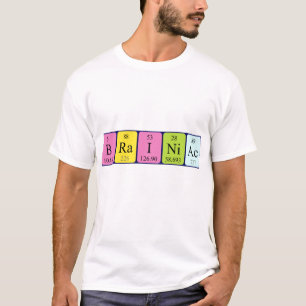Brainiac Namen-Shirt periodischer Tabelle T-Shirt