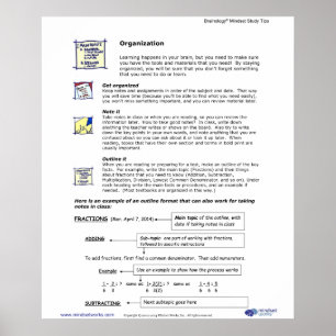 Brainology® Poster4: Organisation Poster