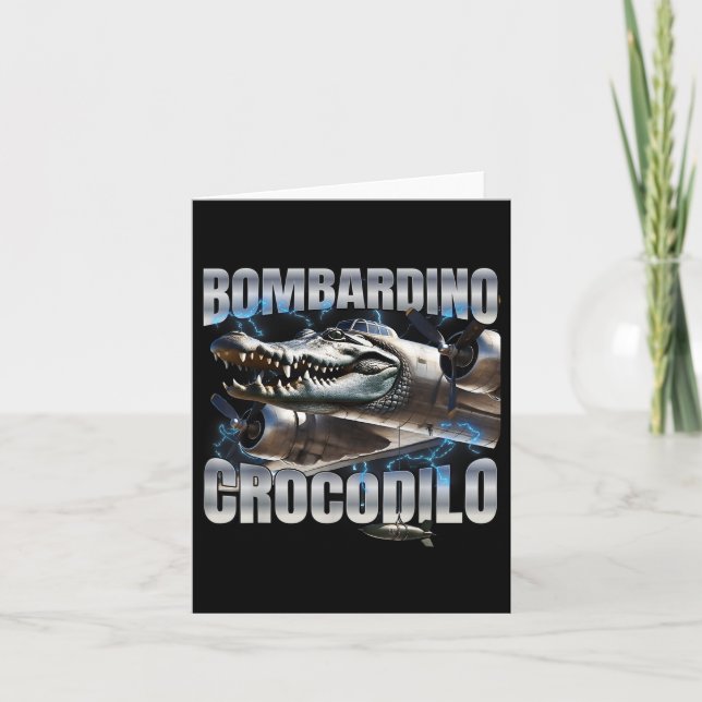 Brainrot Bombardino Crocodilo Karte (Vorderseite)
