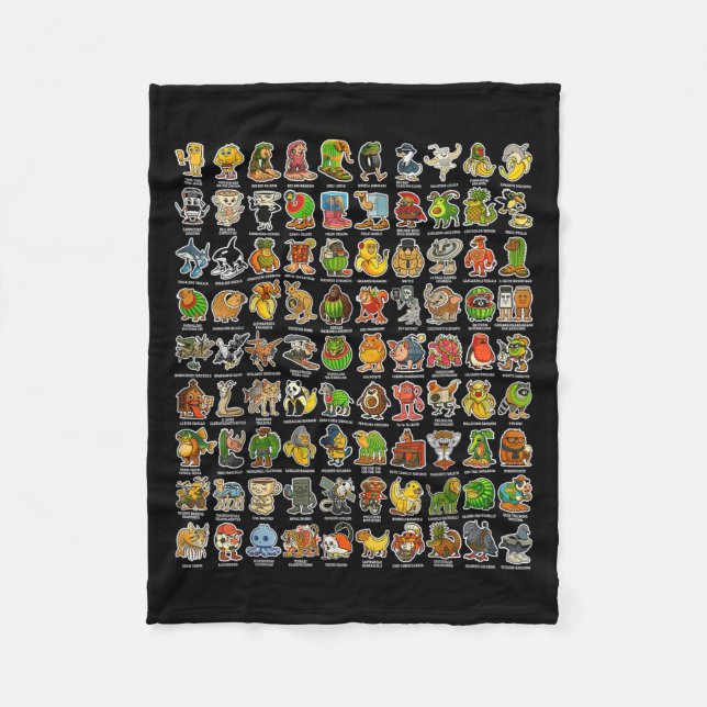 Brainrot Gen Z Funny Meme 90 Brainrot Char Fleecedecke (Vorderseite)