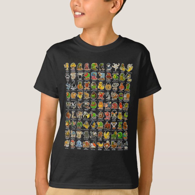 Brainrot Gen Z Funny Meme 90 Brainrot Char T-Shirt (Vorderseite)