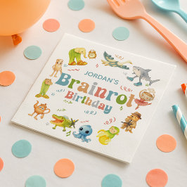 Brainrot Meme Birthday Party Serviette