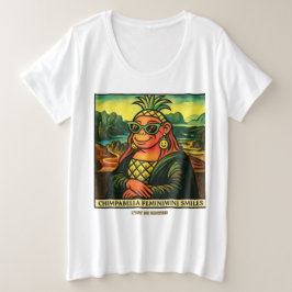 Brainrot POP Chimpabella Feminimini Lächeln Große Größe T-Shirt