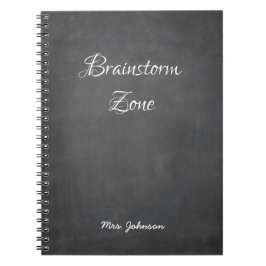 Brainstorm Zone graues Notebook Notizblock