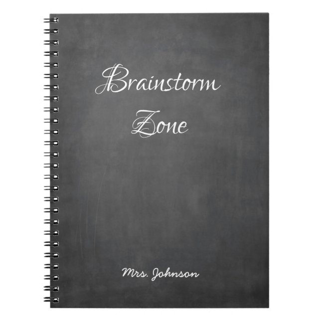 Brainstorm Zone graues Notebook Notizblock (Vorderseite)