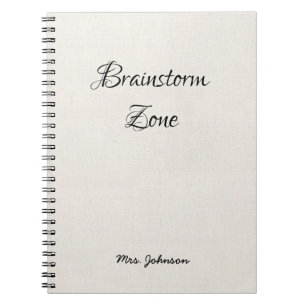 Brainstorm Zone White Notebook Notizblock