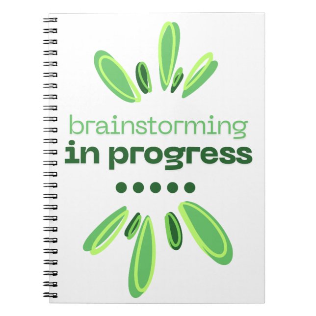 Brainstorming in Progress Notebook Writers/Authors Notizblock (Vorderseite)
