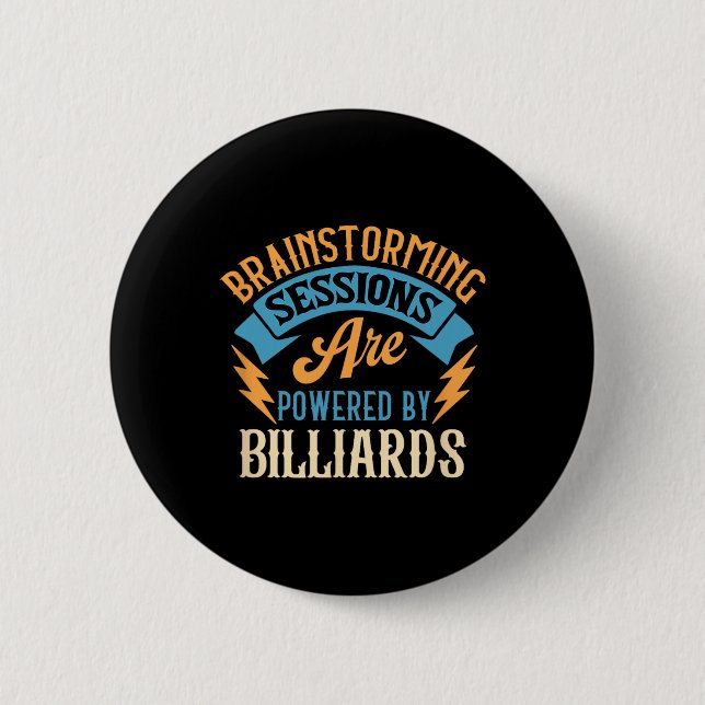 Brainstorming Sessions Billiards Enthusiast Button (Vorderseite)