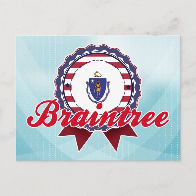 Braintree, MA Postkarte (Vorderseite)