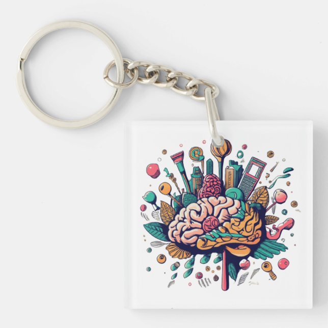 Brainwave-Boutique: Die neuronale T-Shirt-Sammlung Schlüsselanhänger (Vorderseite)