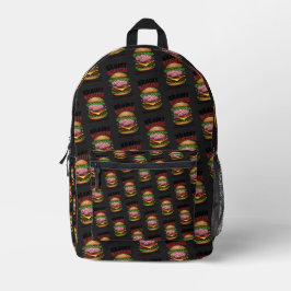 Brainy Burgers Backpack Bedruckter Rucksack