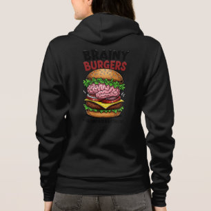 Brainy Burgers Erwachsene Reißverschluss-Jacke Hoodie