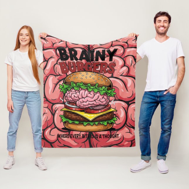 Brainy Burgers Fleece-Decke Fleecedecke (Beispiel)