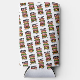 Brainy Burgers Foam Can/Bottle Cooler Selters Dosenkühler