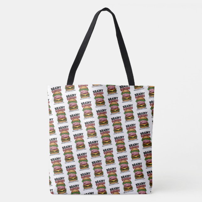 Brainy Burgers Tote Bag Tasche (Vorderseite)