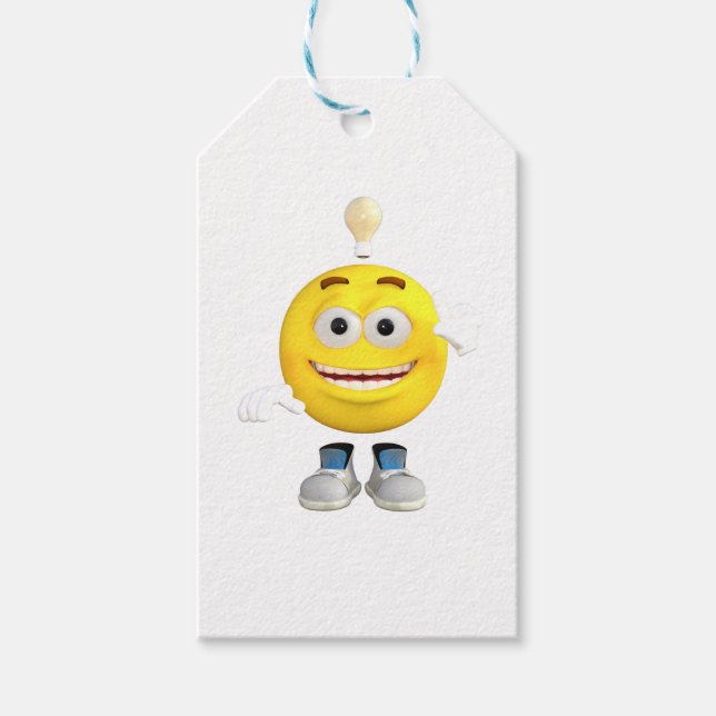 Brainy die Emoji, die Lieben zu denken Geschenkanhänger (Vorderseite)